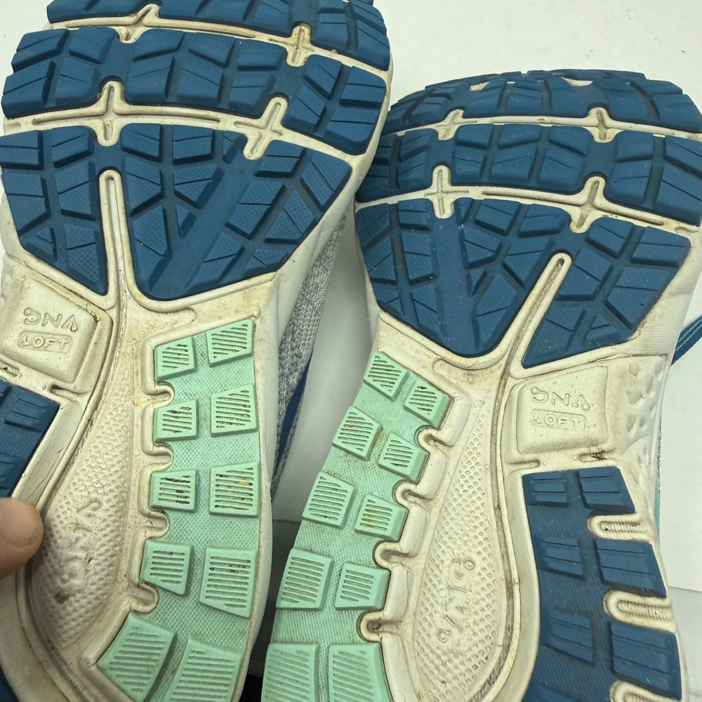 Brooks Ghost 11 Womens Running Shoes Grey Teal Blue 1202771B118 Size 9 - Picture 7 of 10